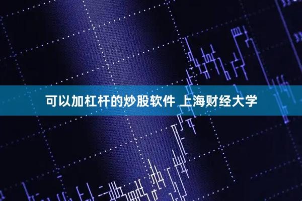 可以加杠杆的炒股软件 上海财经大学